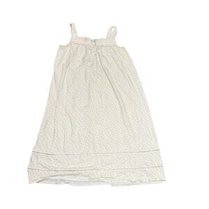 Vintage Aria Cotton Yellow Floral Nightgown Womens Medium